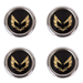 New 1977-81 Firebird Trans Am Metal Snowflake/Turbo Wheel Center Caps in Gold - Set of Four - NB-N6D1WH151006