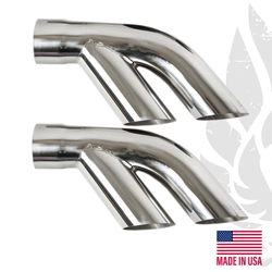 1976-1981 Trans Am Performance Exhaust 2.5" to Dual 2.25" Stainless Split Tips  