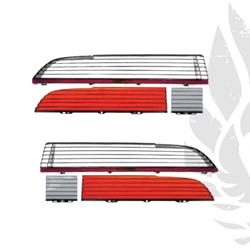 1979-81 Pontiac Trans Am Firebird Tail Lamp Lens Pair RH/LH Set; No Fuel Door 