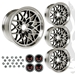 19x9.5 Black Snowflake Wheels Pontiac Trans Am Firebird w/Centercaps & Lug Nuts - 19x9.5 Black Snowflake Wheels Kit