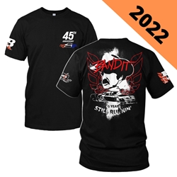 2022 Bandit Run T-Shirt Bandit 45 Years Still Running Edition 