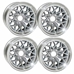 17x9 Silver Snowflake Wheels Pontiac Trans Am Firebird w/Centercaps & Lug Nuts - 17x9 Silver Snowflake Wheels Kit