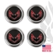 New 1977-81 Firebird Trans Am Metal Snowflake/Turbo Wheel Center Caps in Red - Set of Four  - NB-N6D2CP151025