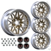 New - 19x9.5 Gold Snowflake Wheels Pontiac Trans Am Firebird w/Centercaps & Lug Nuts - 19x9.5 Gold Snowflake Wheels Kit