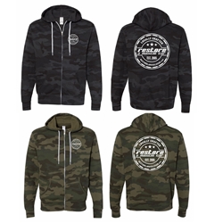 RAMC "LOCALLY CRAFTED" CAMO ZIP UP HOODIE  
