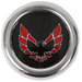 New 1977-81 Firebird Trans Am Metal Snowflake/Turbo Wheel Center Caps in Red - Set of Four  - NB-N6D2CP151025