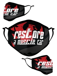 Restore A Muscle Car Red Bird Face Mask 
